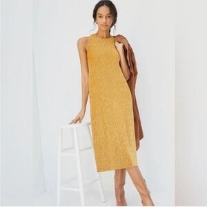 Mauve by Anthropologie Gold Adrienne Twist Back Velvet Dress size xsmall.